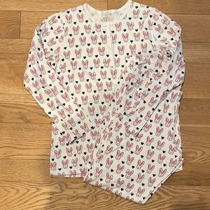 Roller Rabbit Love Bunnies Pajamas - Small - long sleeve top and pants